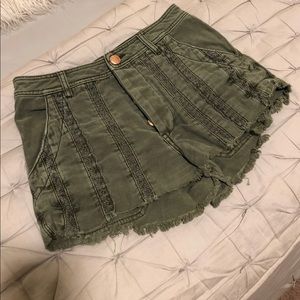 Free People Shorts - Free People Olive Green Shorts Free People Shorts - Free People Olive Green Shorts